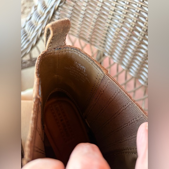 Lucky Brand Fall Wilano Suede Desert Palm Career Stacked Wedge Heel Boots NWT 10 - Picture 9 of 12